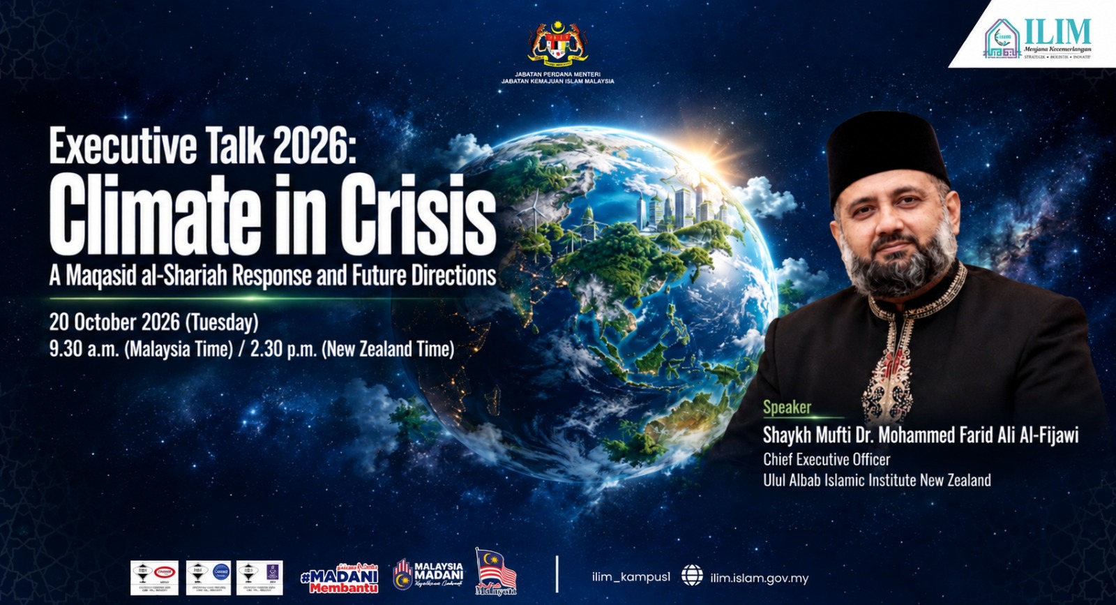 Banner Kursus ILIM Executive Talk 2026: “Climate In Crisis: A Maqasid Al-Shariah Response And Future Directions”